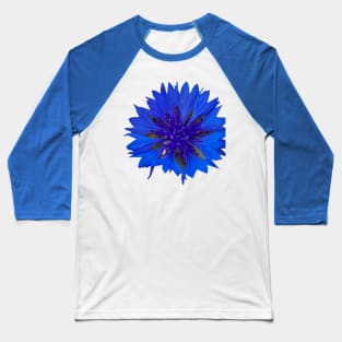 Cornflower Royal Blue Flower Baseball T-Shirt